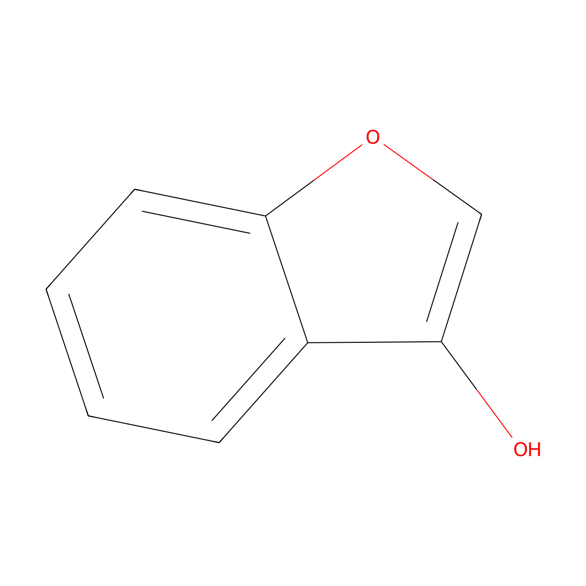 1-Benzofuran-3-ol molecular structure, CAS 107637-99-0