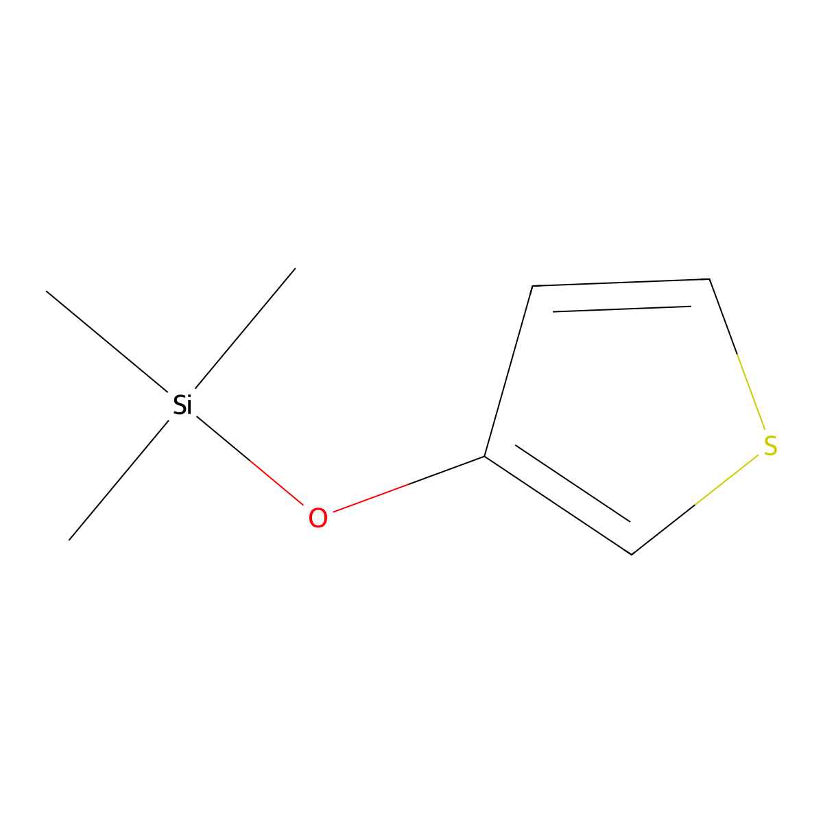 Trimethyl(thiophen-3-yloxy)silane molecular structure, CAS 107638-07-3