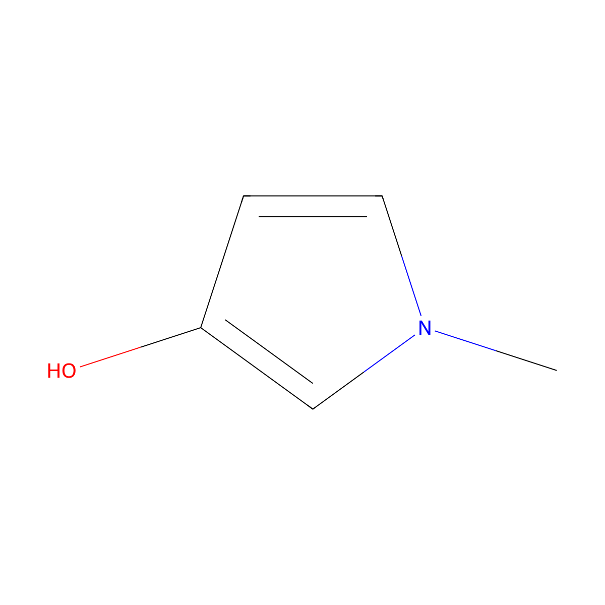1-Methyl-1H-pyrrol-3-ol molecular structure, CAS 107638-08-4