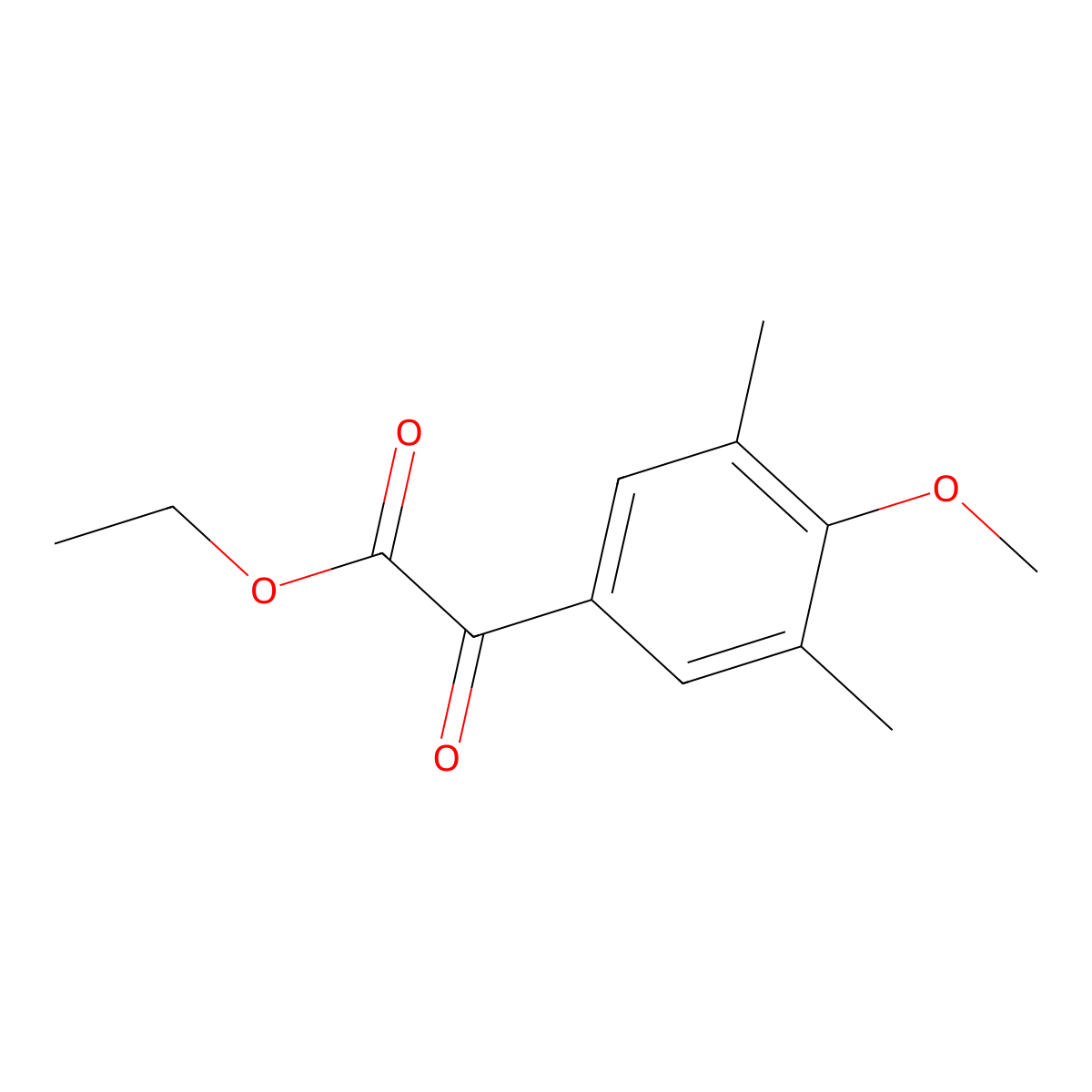 Ethyl 4-methoxy-3,5-dimethylbenzoylformate molecular structure, CAS 107642-57-9