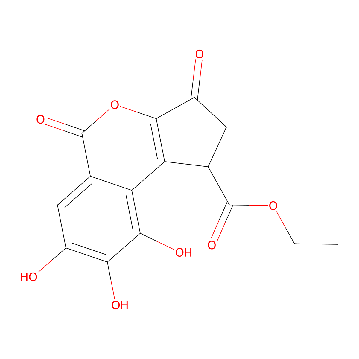 Ethyl brevifolincarboxylate molecular structure, CAS 107646-82-2