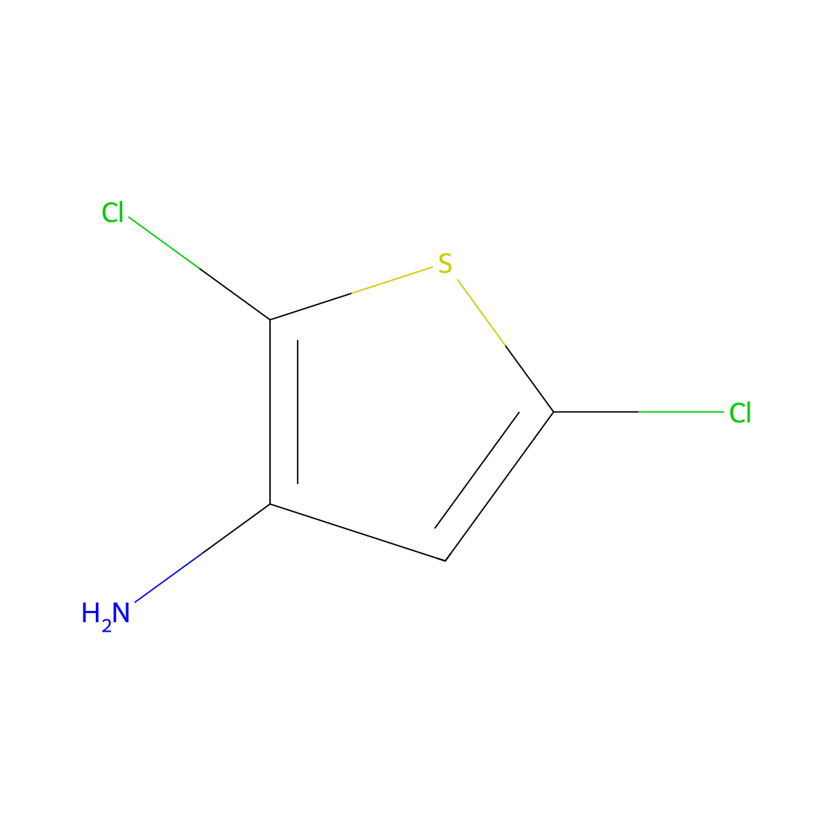 2,5-Dichlorothiophen-3-amine molecular structure, CAS 107649-68-3