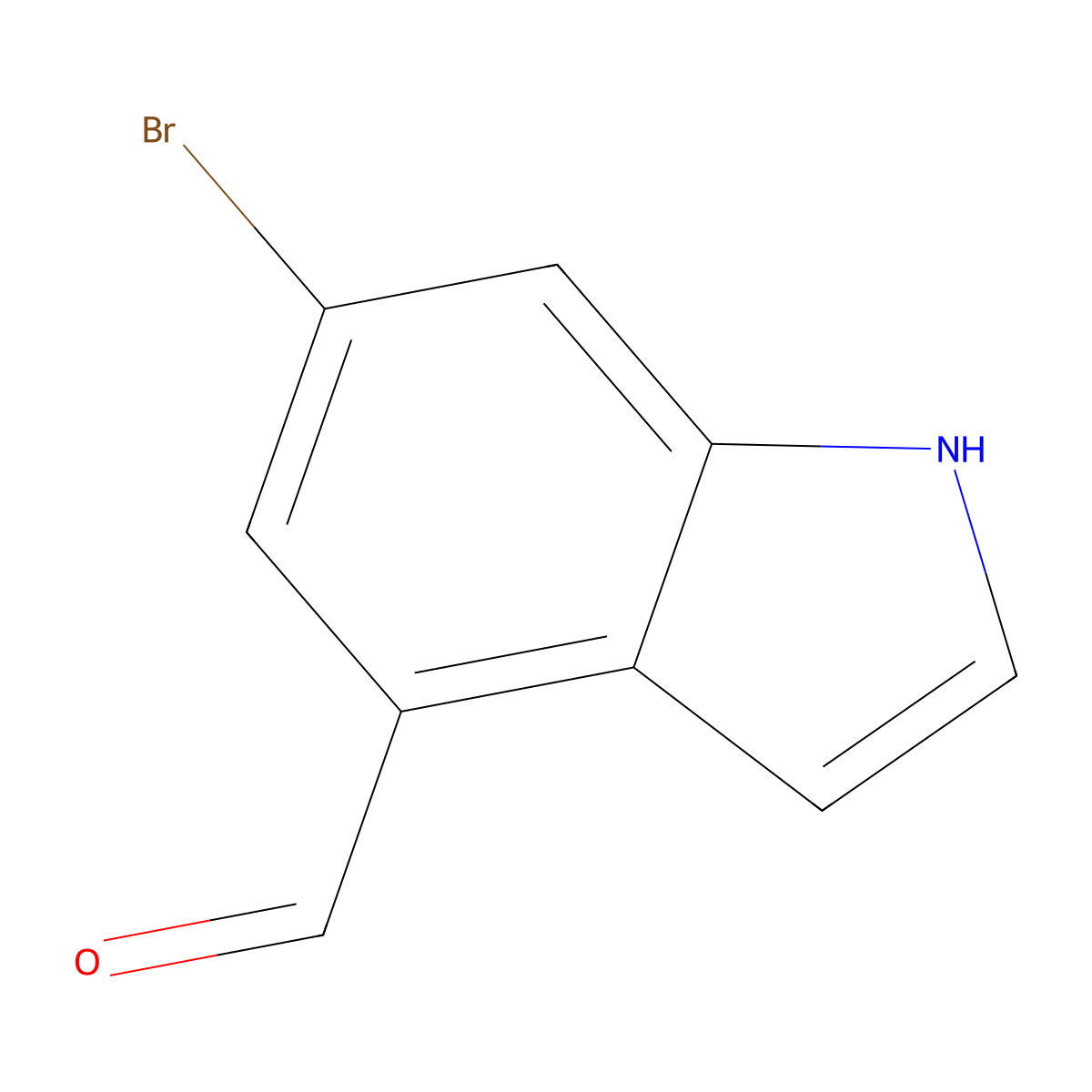 6-bromo-1H-indole-4-carbaldehyde molecular structure, CAS 107650-25-9