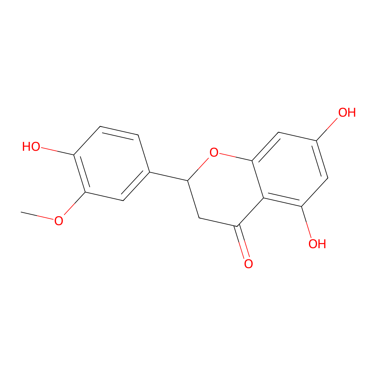(+-)-Homoeriodictyol molecular structure, CAS 107657-60-3