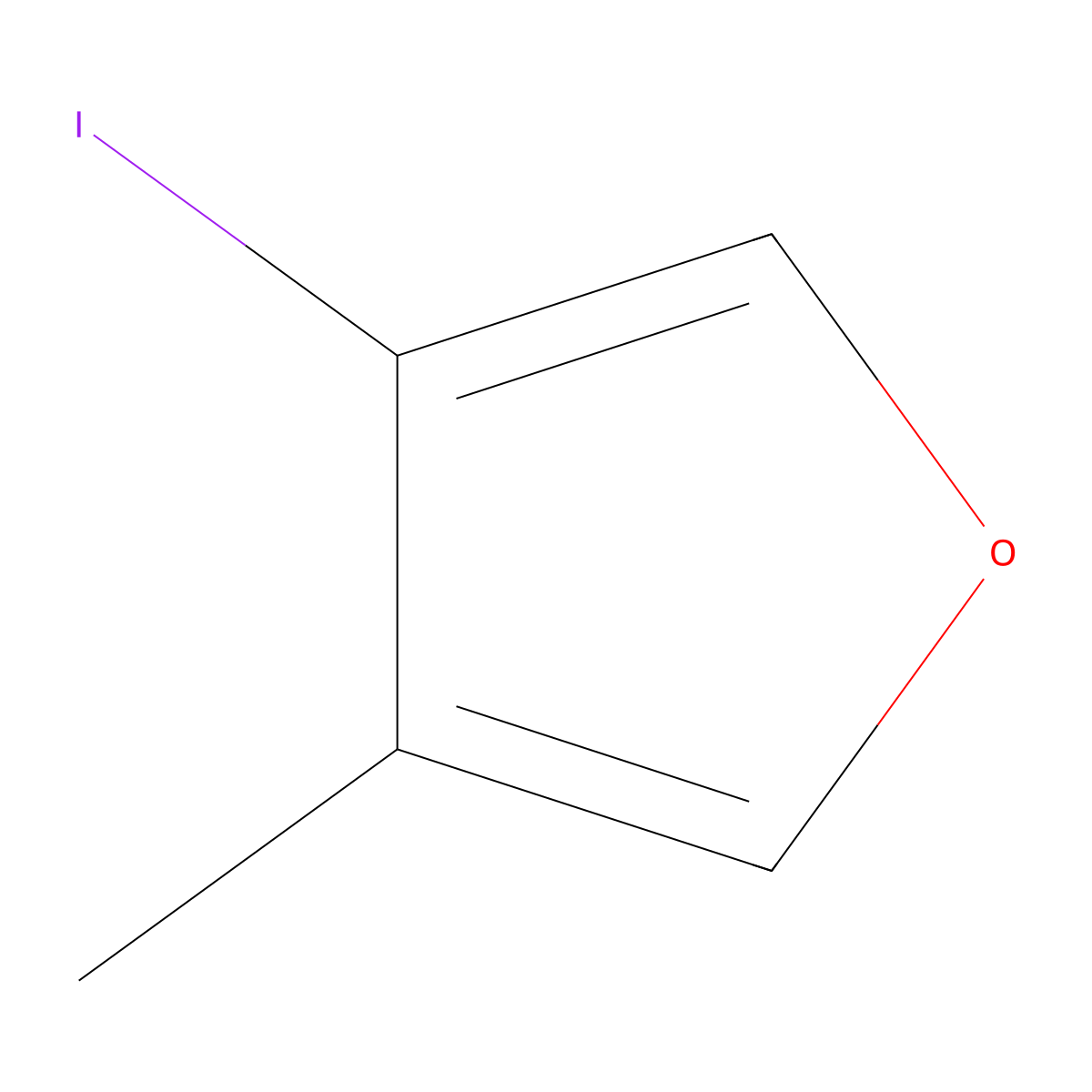 3-Iodo-4-methylfuran molecular structure, CAS 107658-18-4