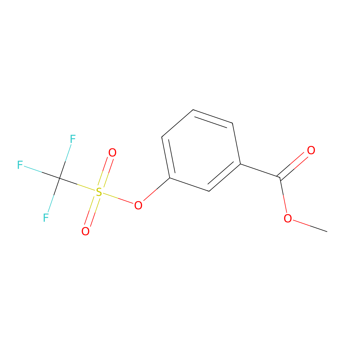 Methyl 3-trifluoromethanesulfonyloxybenzoate molecular structure, CAS 107658-28-6