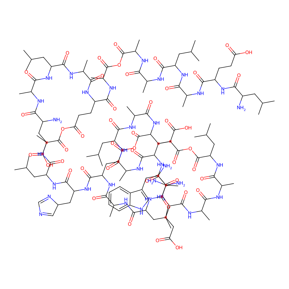 GALA peptide molecular structure, CAS 107658-43-5