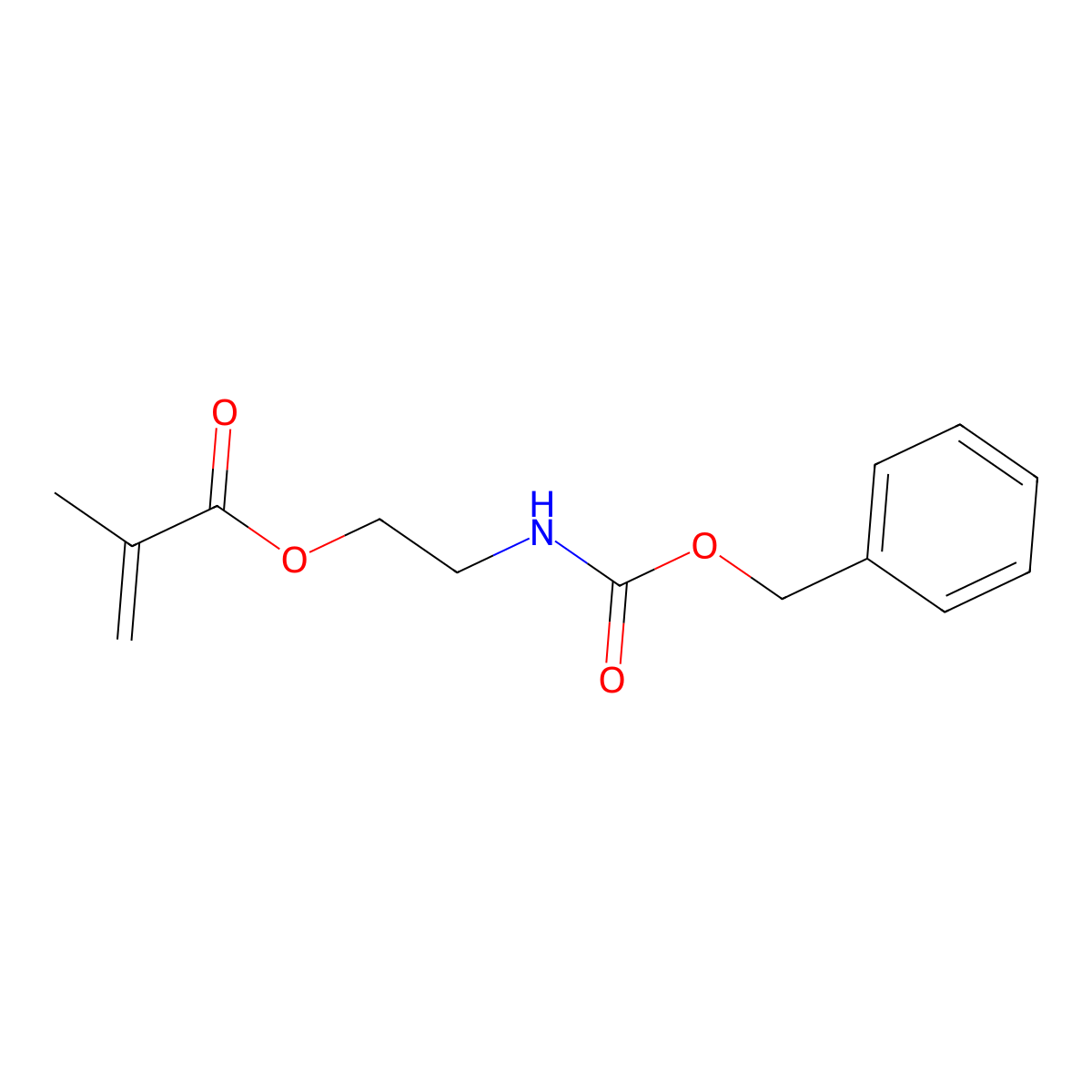 2-{[(Benzyloxy)carbonyl]amino}ethyl 2-methylprop-2-enoate molecular structure, CAS 107663-38-7
