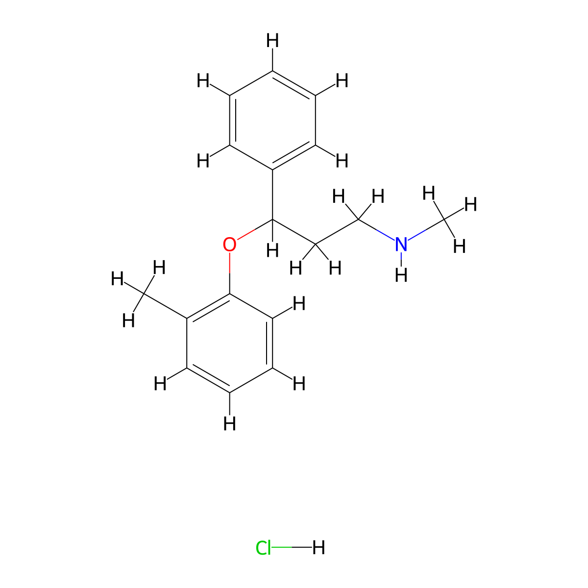 rac Atomoxetine Hydrochloride molecular structure, CAS 107674-15-7