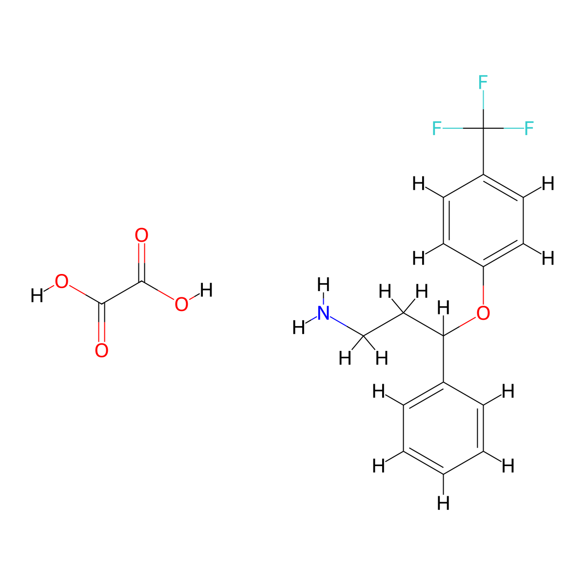 Norfluoxetine Oxalate molecular structure, CAS 107674-50-0