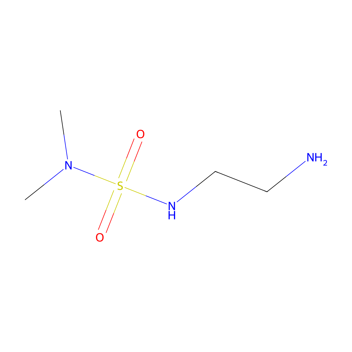 N'-(2-aminoethyl)-N,N-dimethylsulfamide molecular structure, CAS 107674-92-0