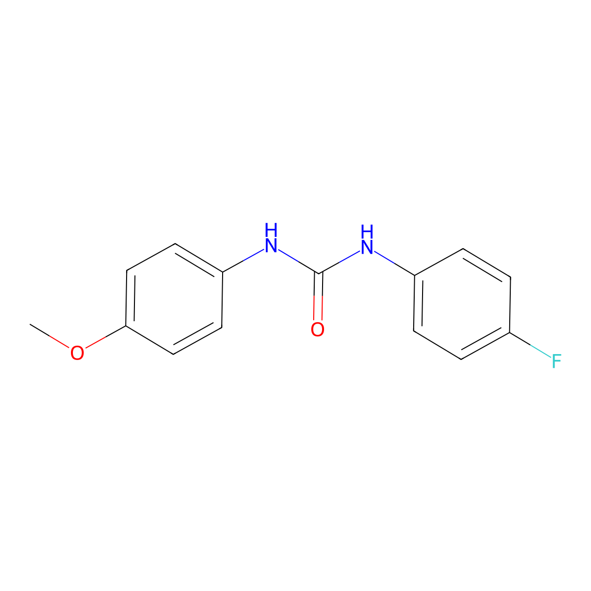 1-(4-Fluorophenyl)-3-(4-methoxyphenyl)urea molecular structure, CAS 107676-55-1