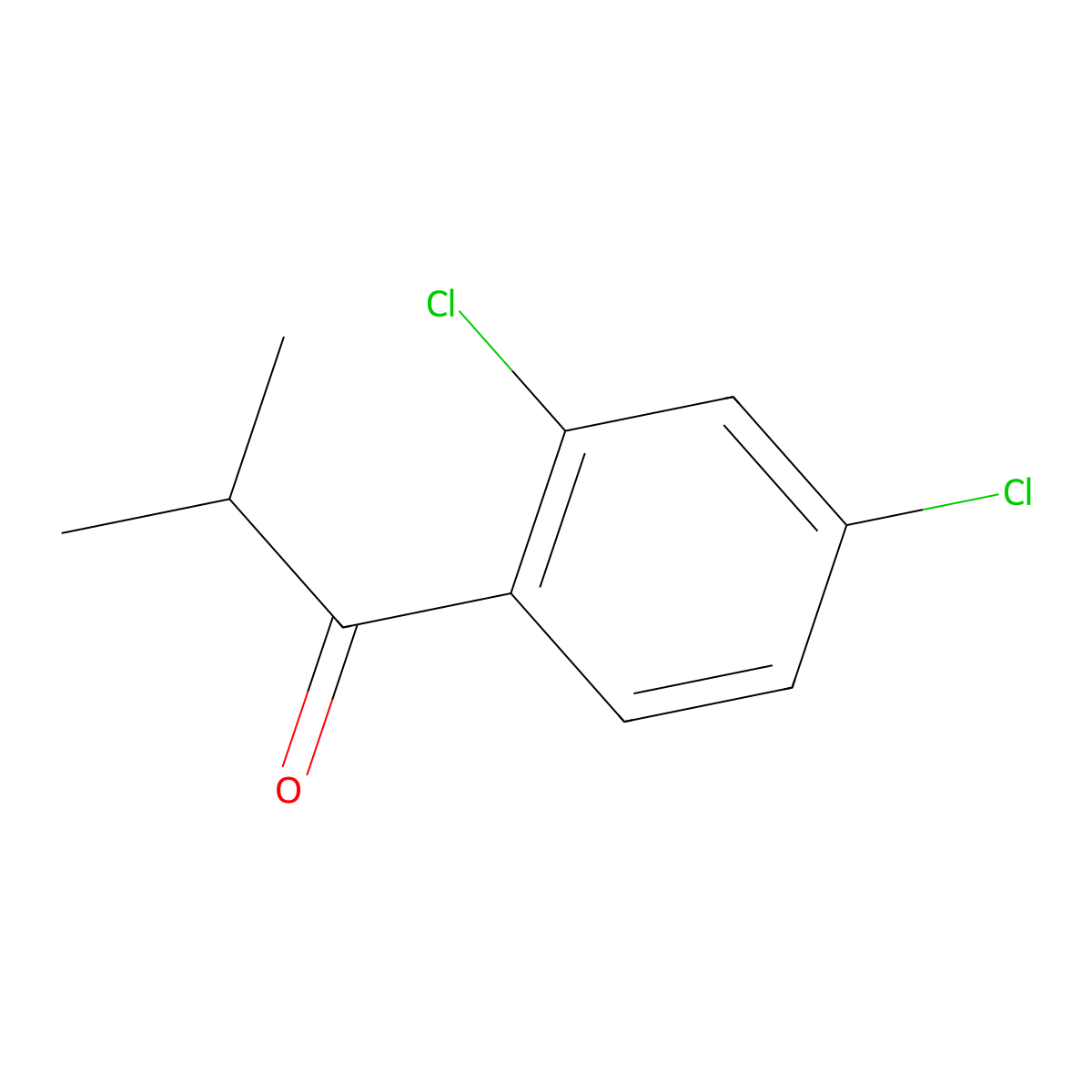1-(2,4-Dichlorophenyl)-2-methyl-1-propanone molecular structure, CAS 107680-47-7
