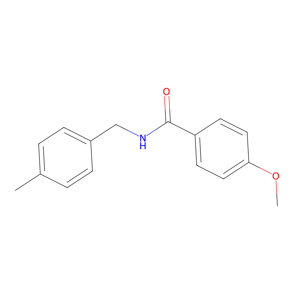 4-Methoxy-N-(4-methylbenzyl)benzamide molecular structure, CAS 107680-86-4