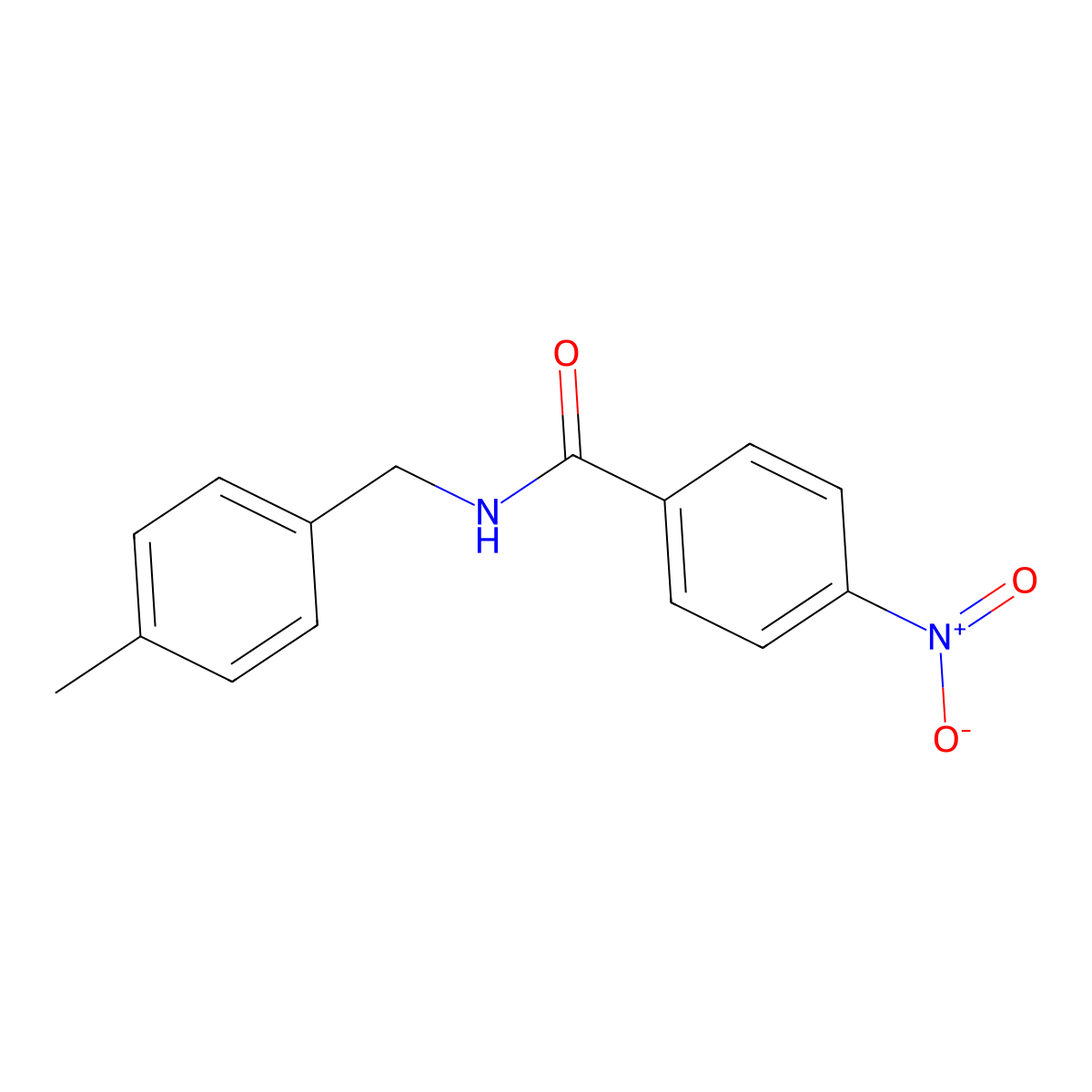 N-(4-methylbenzyl)-4-nitrobenzamide molecular structure, CAS 107680-87-5