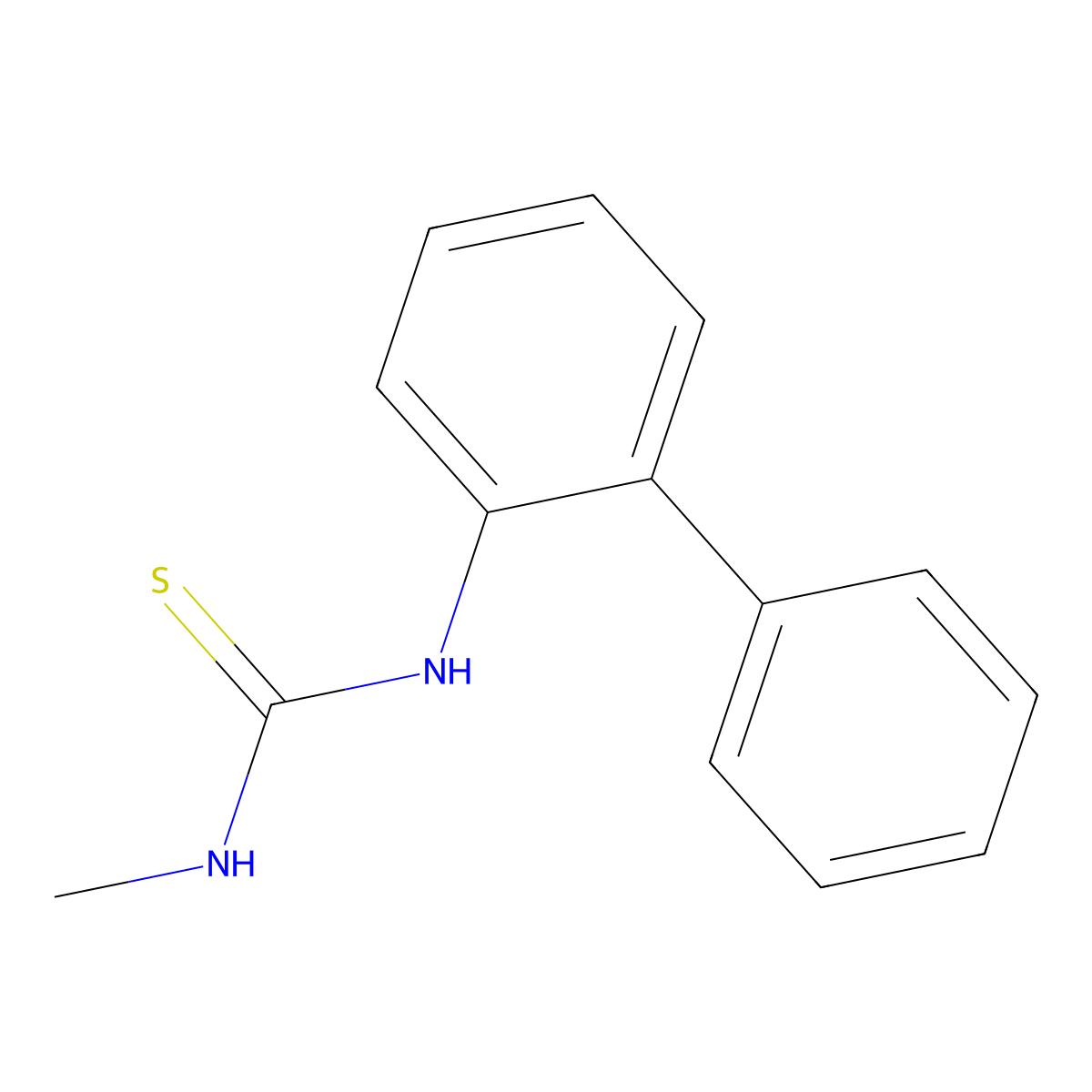 1-Biphenyl-2-yl-3-methylthiourea molecular structure, CAS 107682-71-3