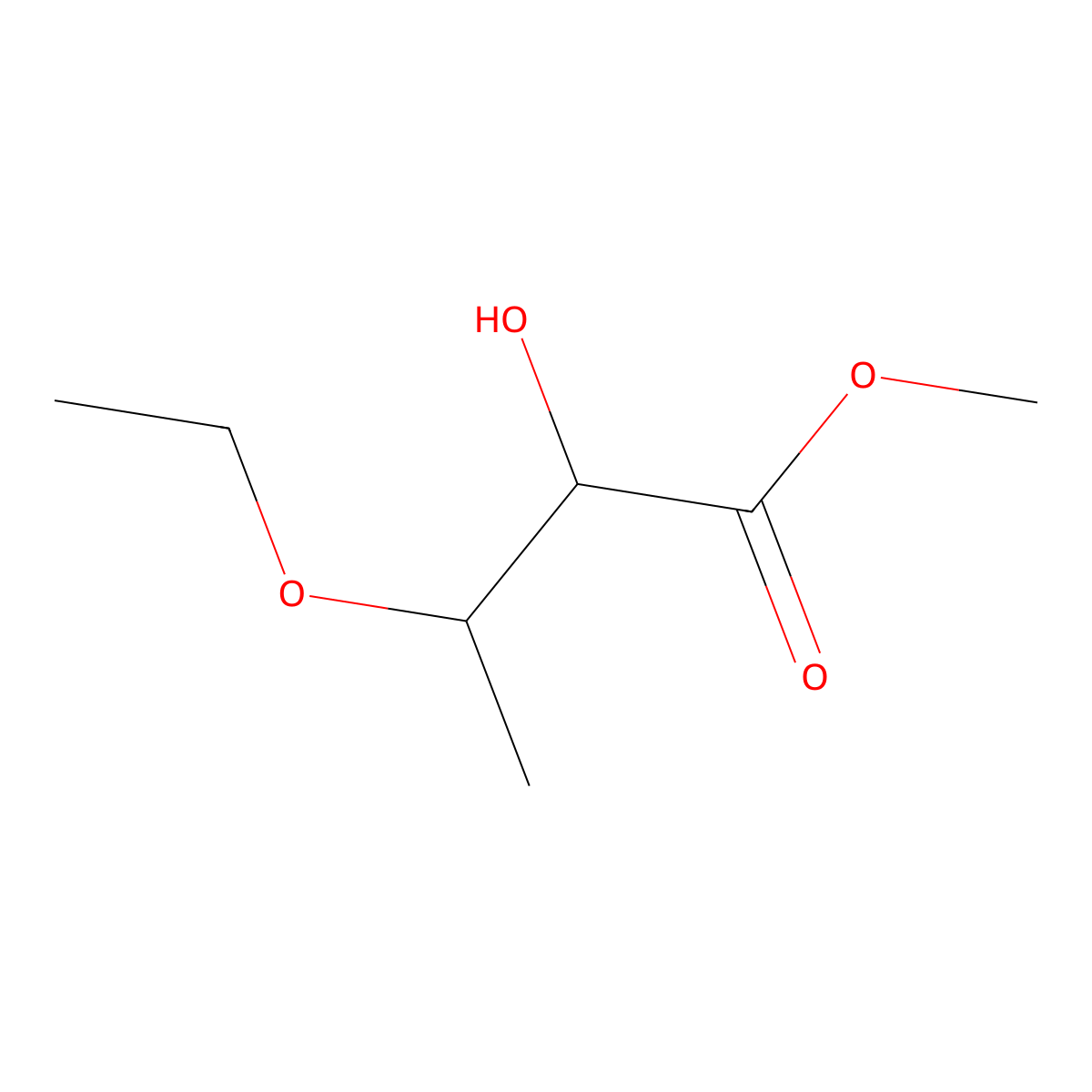 Methyl 3-ethoxy-2-hydroxybutanoate molecular structure, CAS 107686-06-6