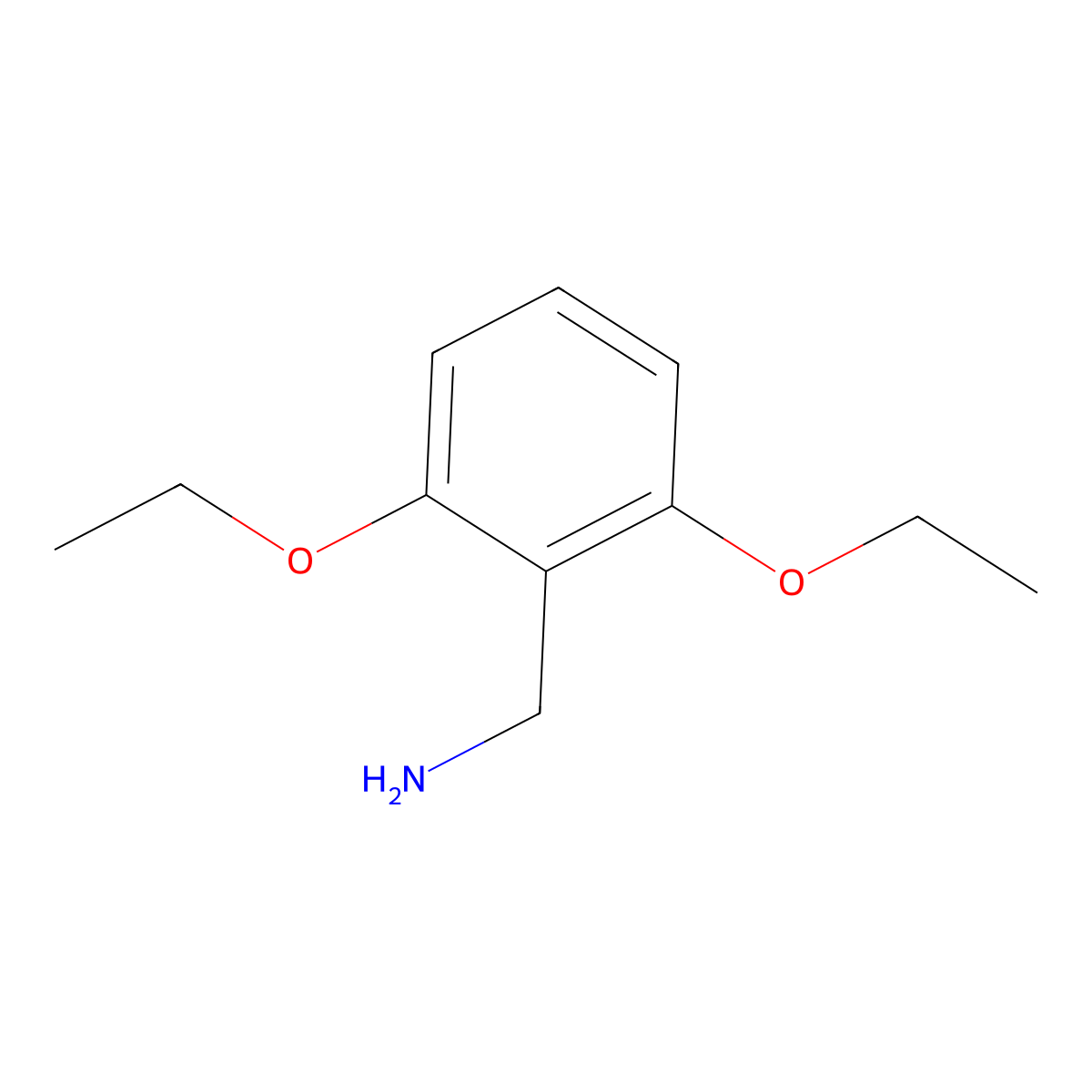 1-(2,6-Diethoxyphenyl)methanamine molecular structure, CAS 107694-30-4