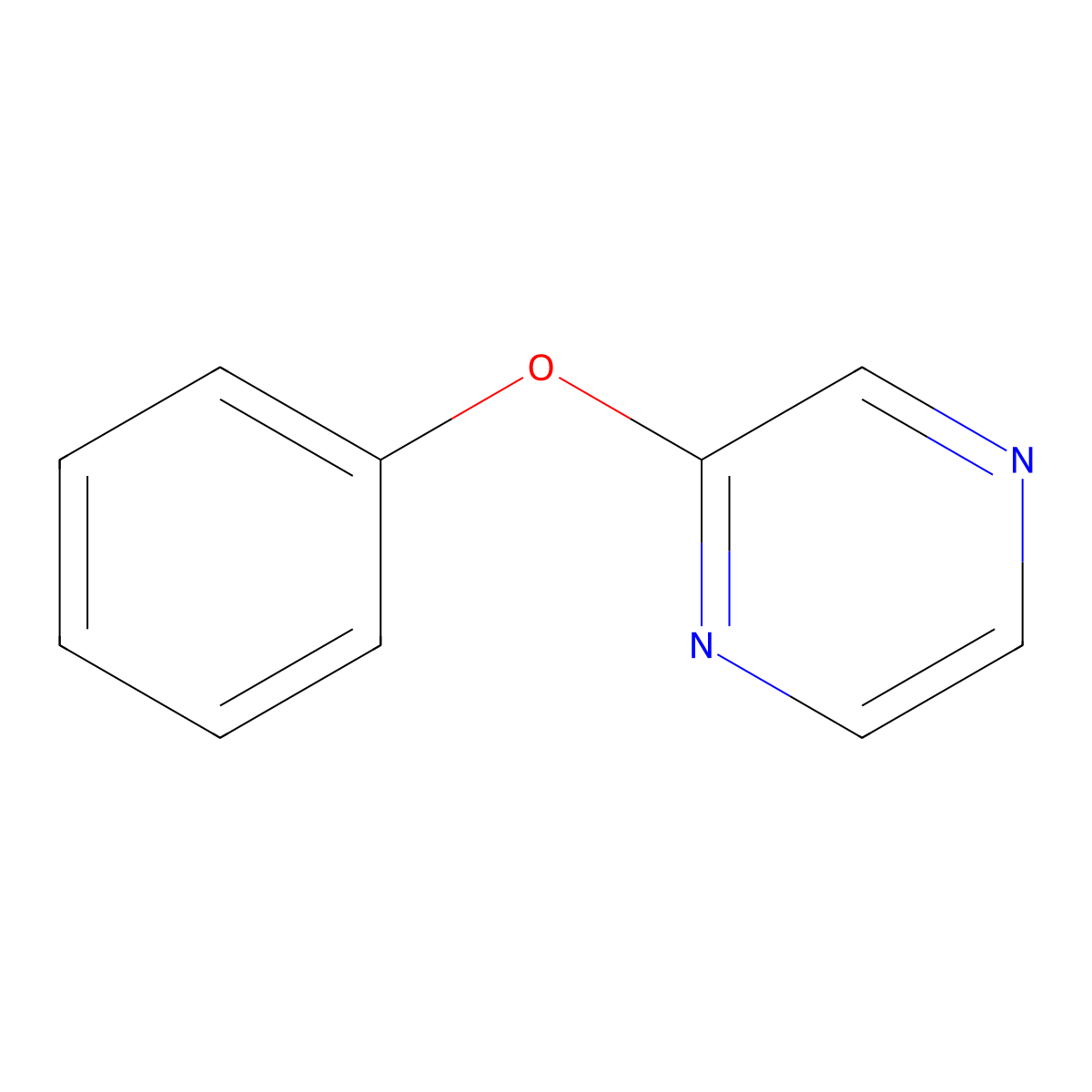 2-Phenoxypyrazine molecular structure, CAS 107697-82-5