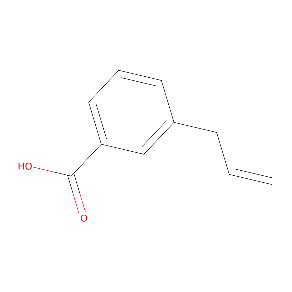 3-(Prop-2-en-1-yl)benzoic acid molecular structure, CAS 1077-07-2