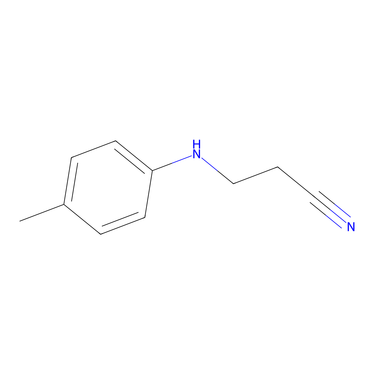 3-[(4-Methylphenyl)amino]propanenitrile molecular structure, CAS 1077-24-3