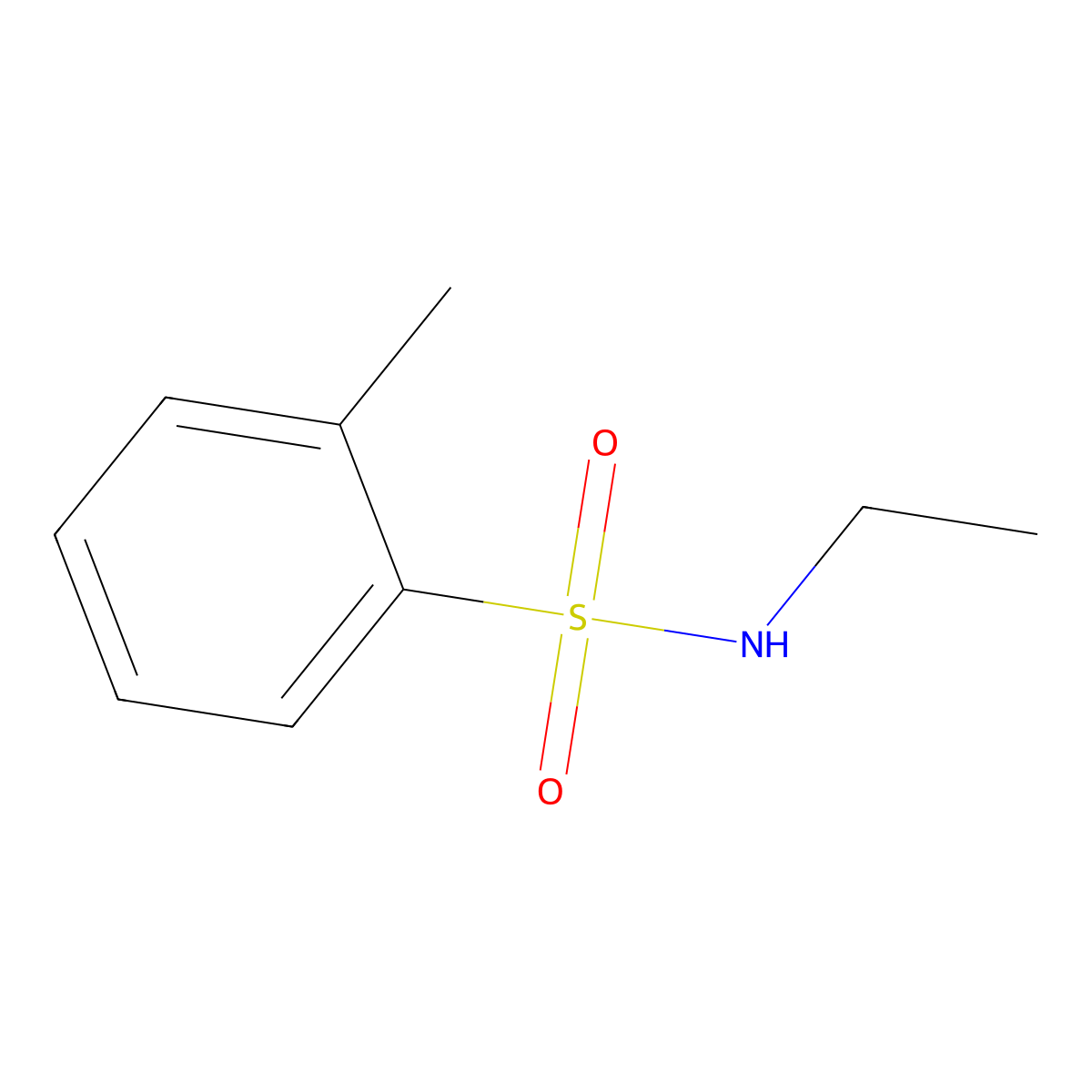 N-Ethyl-o-toluenesulfonamide molecular structure, CAS 1077-56-1
