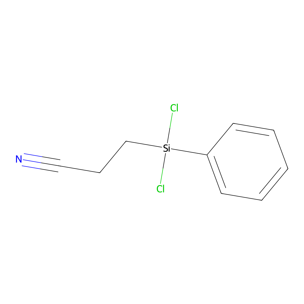 3-(Dichlorophenylsilyl)propiononitrile molecular structure, CAS 1077-57-2