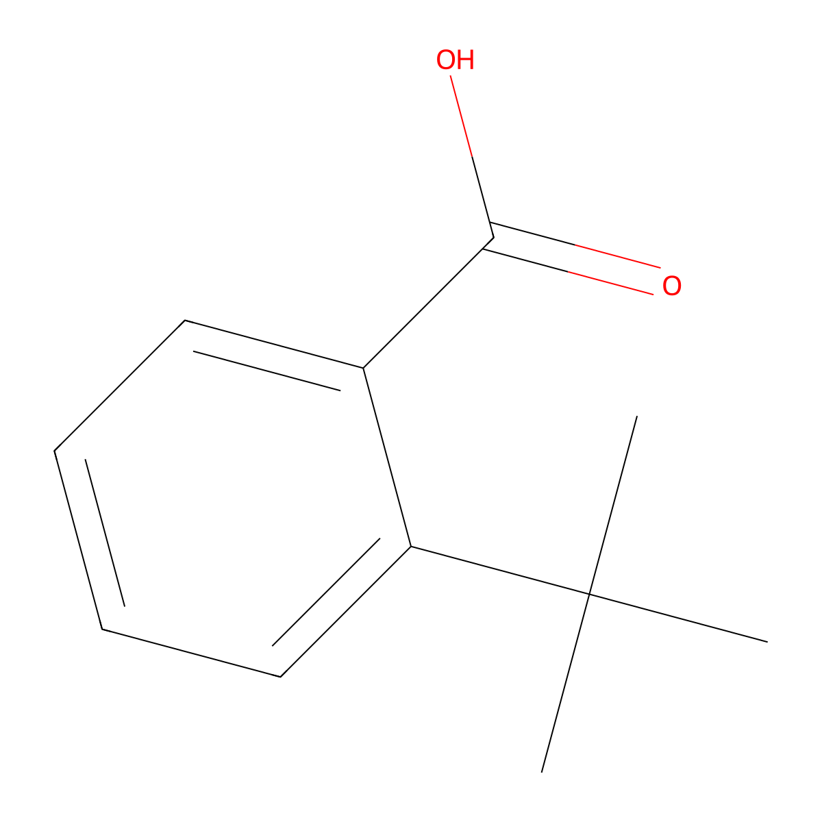 tert-Butylbenzoic acid (mixed isomers) molecular structure, CAS 1077-58-3