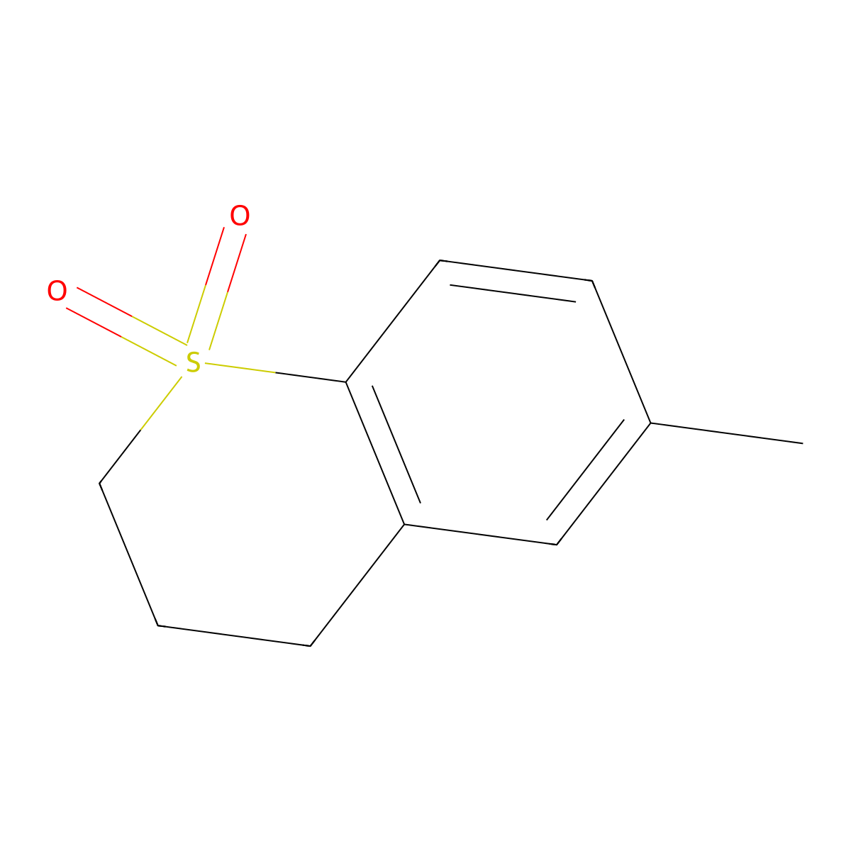 3,4-Dihydro-6-methyl-2H-1-benzothiopyran 1,1-dioxide molecular structure, CAS 1077-61-8