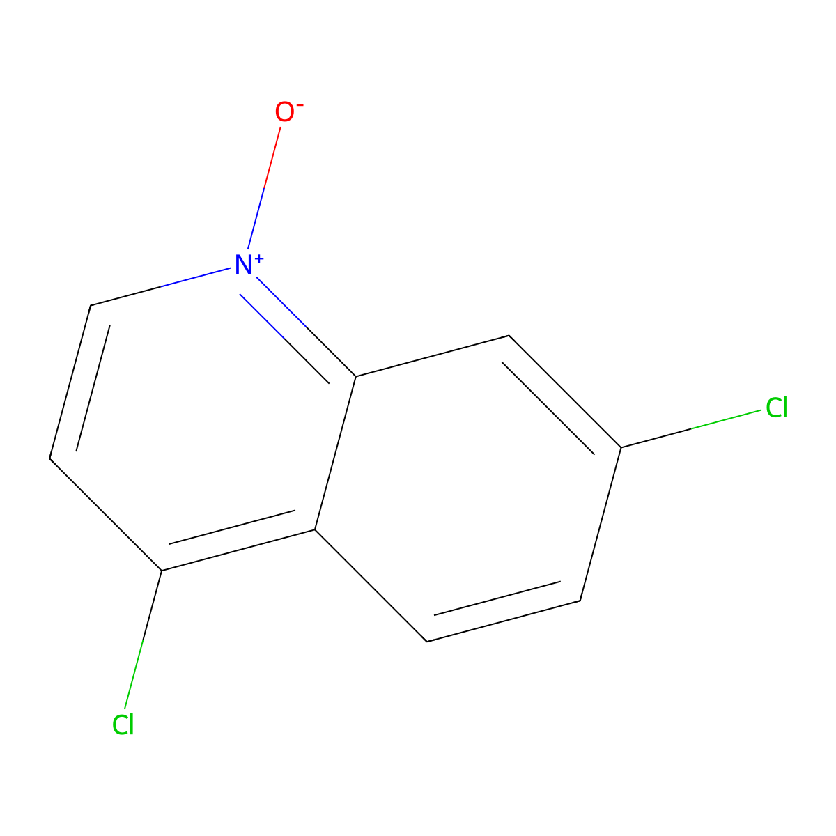 4,7-Dichloroquinoline 1-oxide molecular structure, CAS 1077-74-3