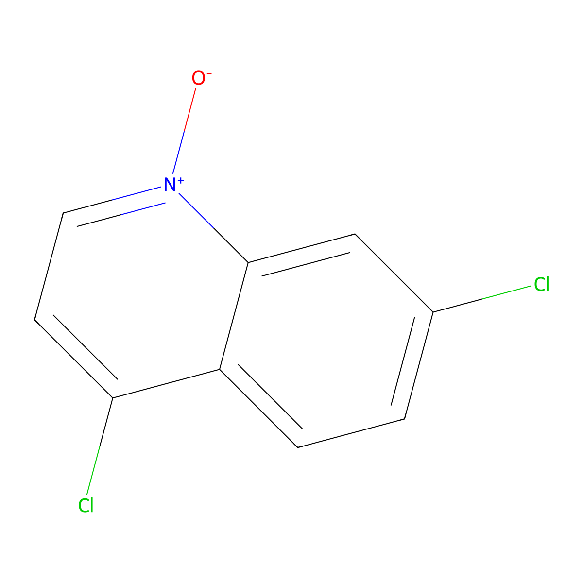 4,7-Dichloroquinoline 1-oxide molecular structure, CAS 1077-74-3
