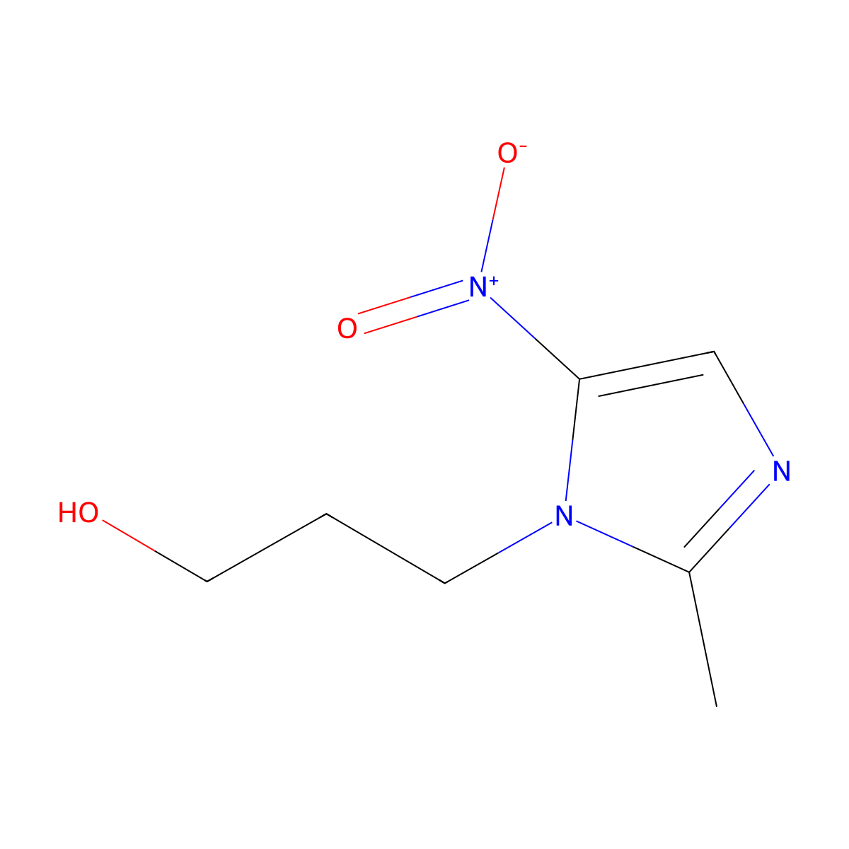 Ternidazole molecular structure, CAS 1077-93-6