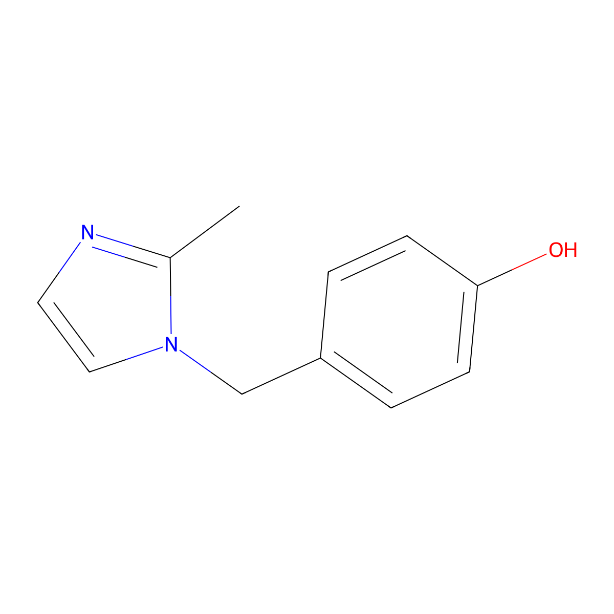 1-(4-Hydroxybenzyl)-2-methylimidazole molecular structure, CAS 107700-98-1