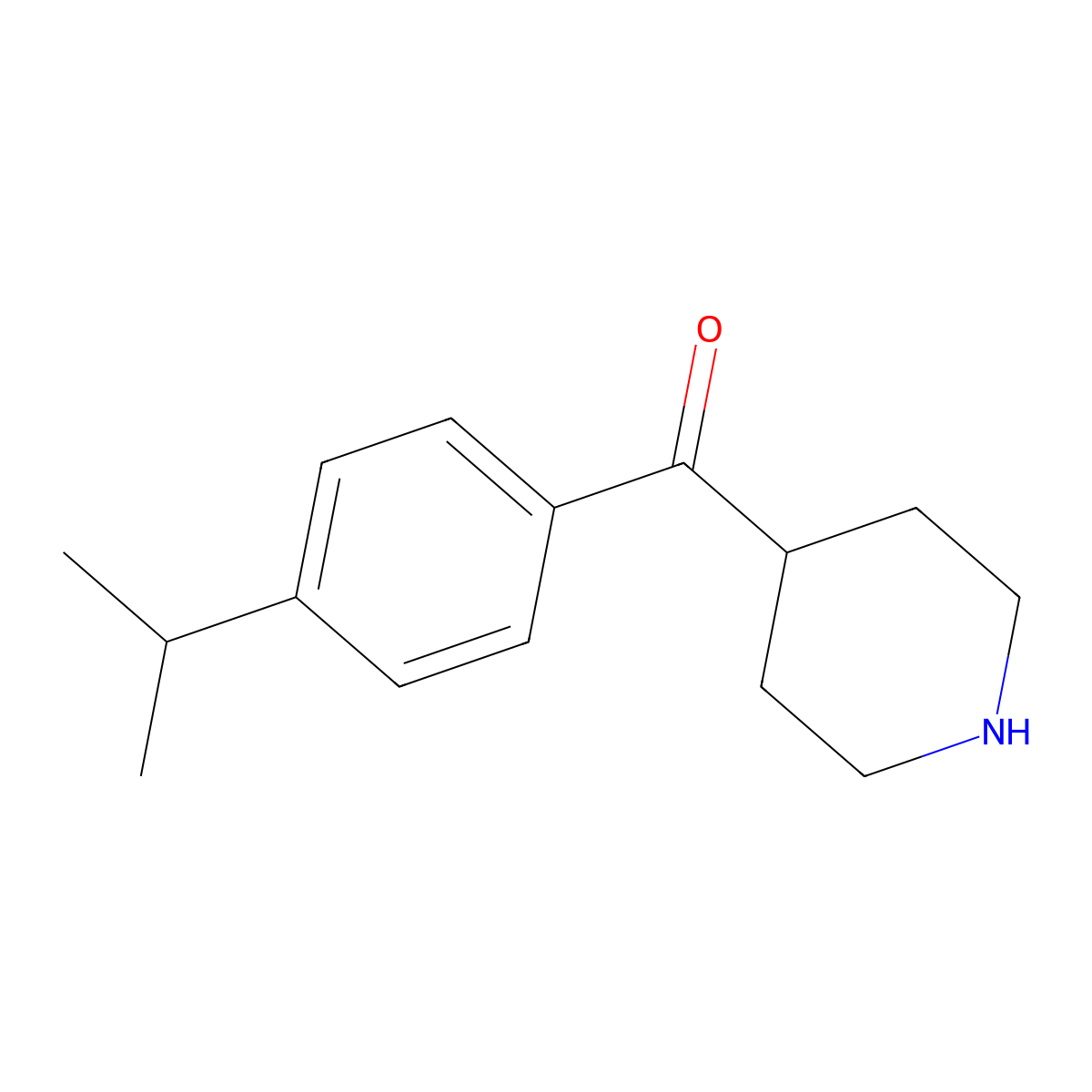 4-[4-(Propan-2-yl)benzoyl]piperidine molecular structure, CAS 107703-93-5