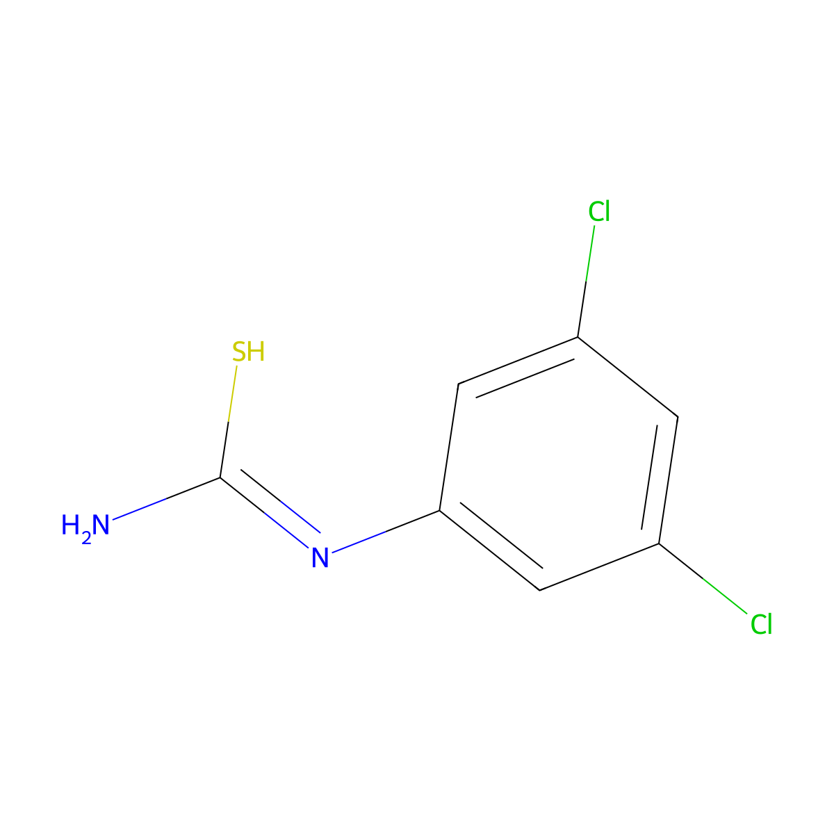 N'-(3,5-dichlorophenyl)carbamimidothioic acid molecular structure, CAS 107707-33-5