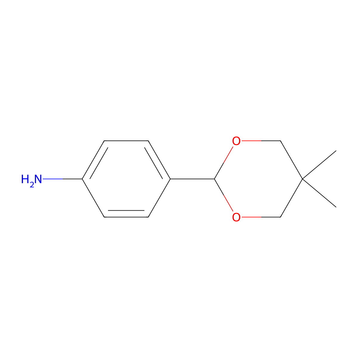 4-(5,5-Dimethyl-1,3-dioxan-2-yl)aniline molecular structure, CAS 107708-70-3