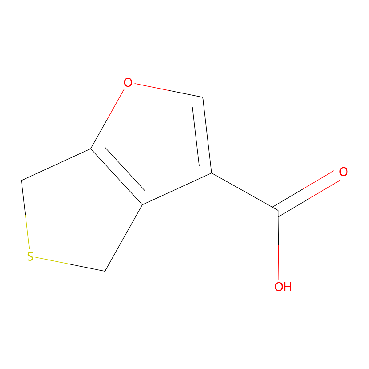 4H,6H-Thieno[3,4-B]furan-3-carboxylic acid molecular structure, CAS 107710-64-5
