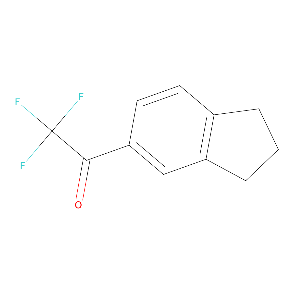 1-(2,3-Dihydro-1H-inden-5-yl)-2,2,2-trifluoroethan-1-one molecular structure, CAS 107713-63-3