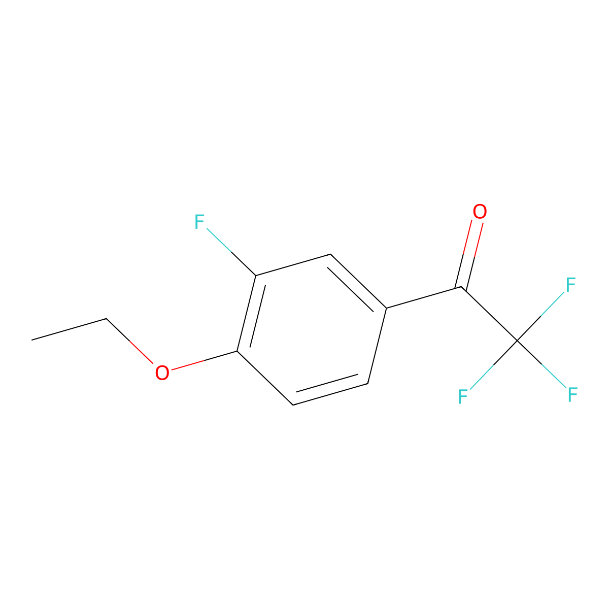 4'-Ethoxy-3'-fluoro-2,2,2-trifluoroacetophenone molecular structure, CAS 107713-65-5