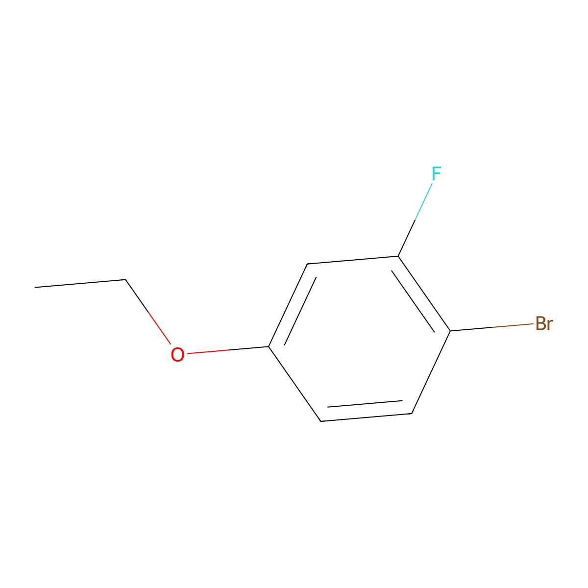 1-Bromo-4-ethoxy-2-fluorobenzene molecular structure, CAS 107713-66-6