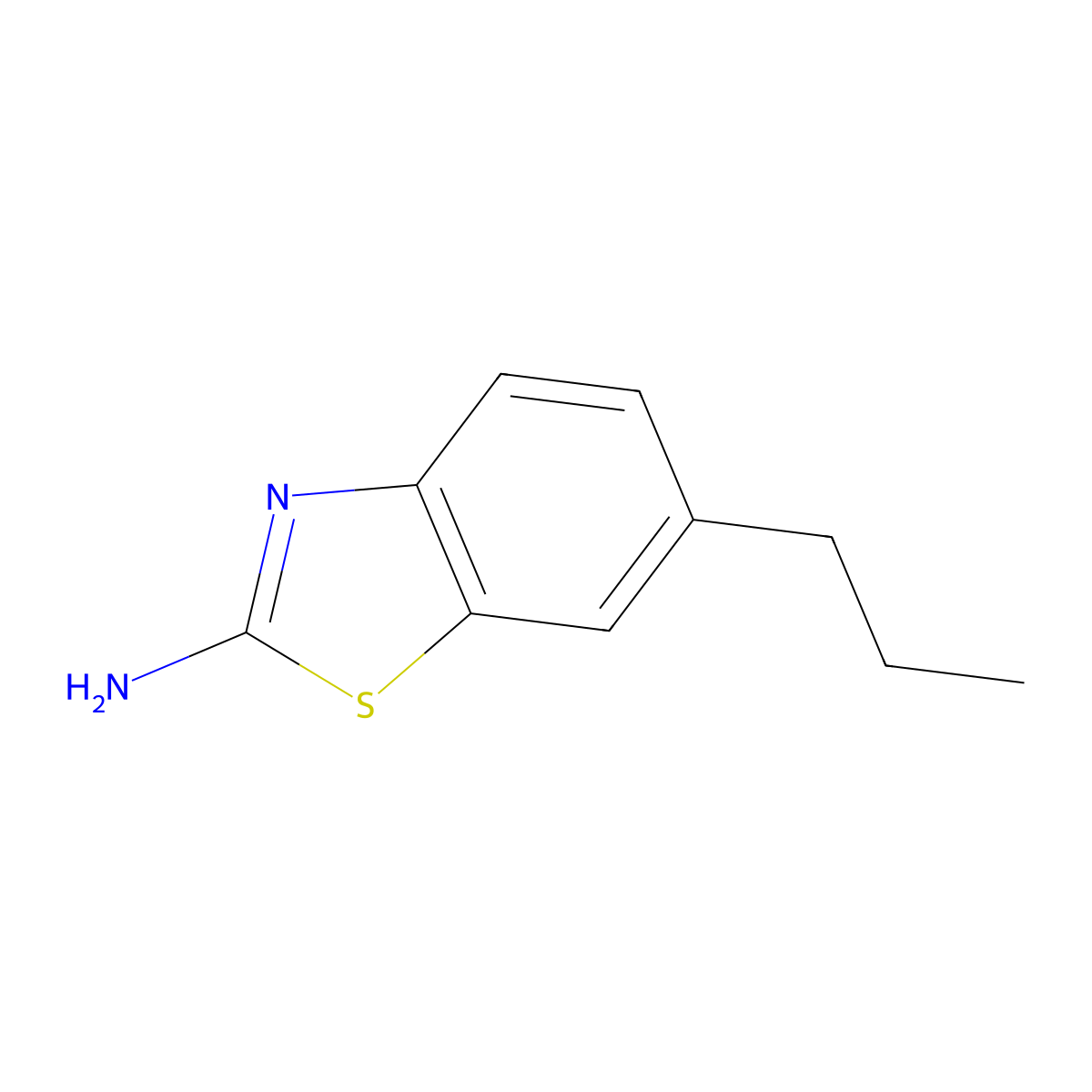 6-Propyl-1,3-benzothiazol-2-amine molecular structure, CAS 107726-13-6