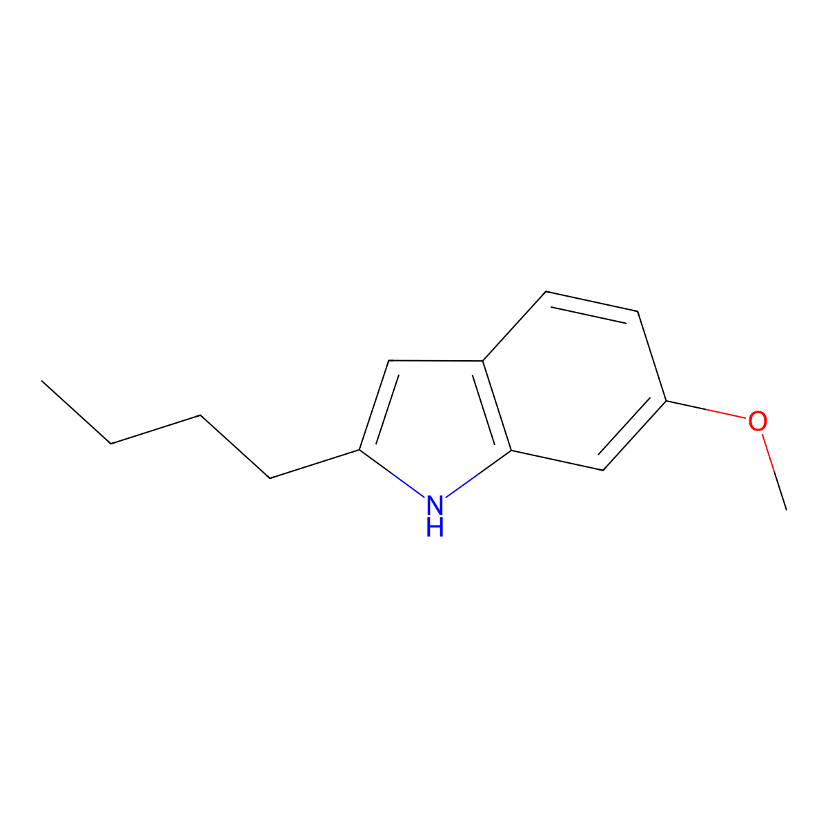2-butyl-6-methoxy-1H-indole molecular structure, CAS 107734-04-3