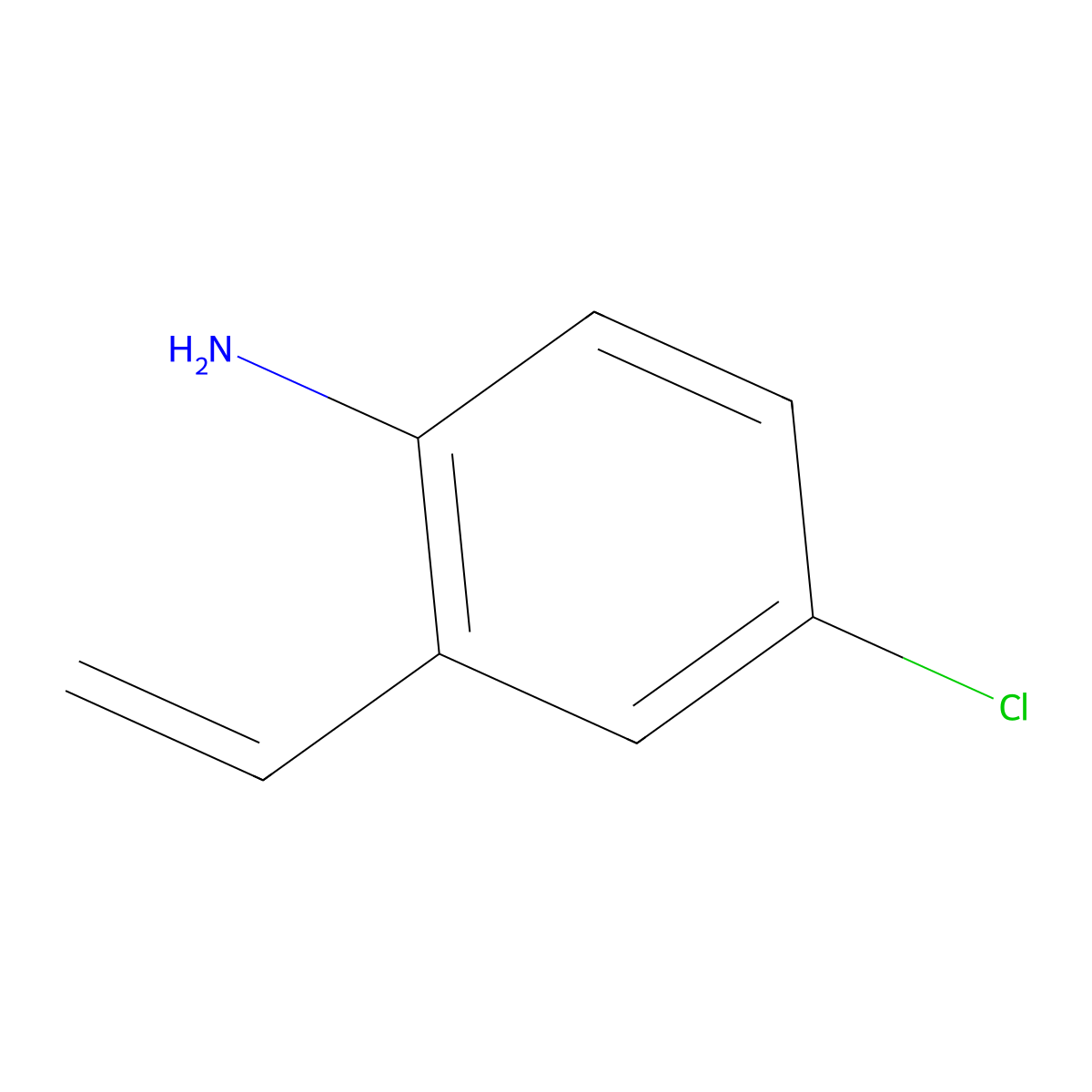 4-Chloro-2-ethenylaniline molecular structure, CAS 107734-17-8