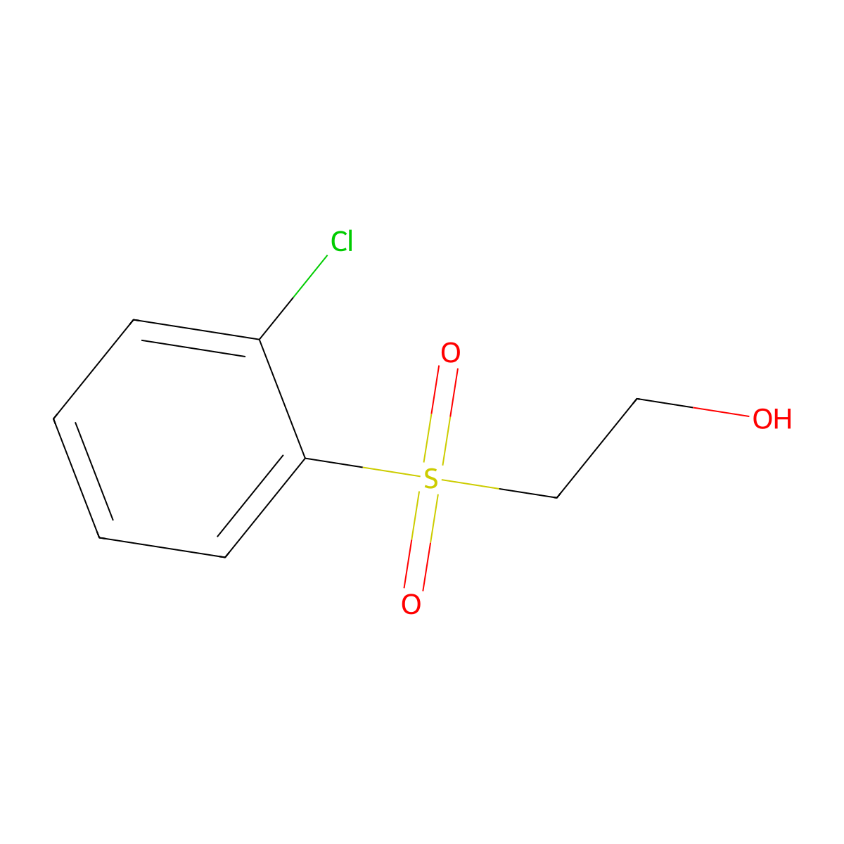 2-Chlorophenylsulfonylethanol molecular structure, CAS 107737-87-1