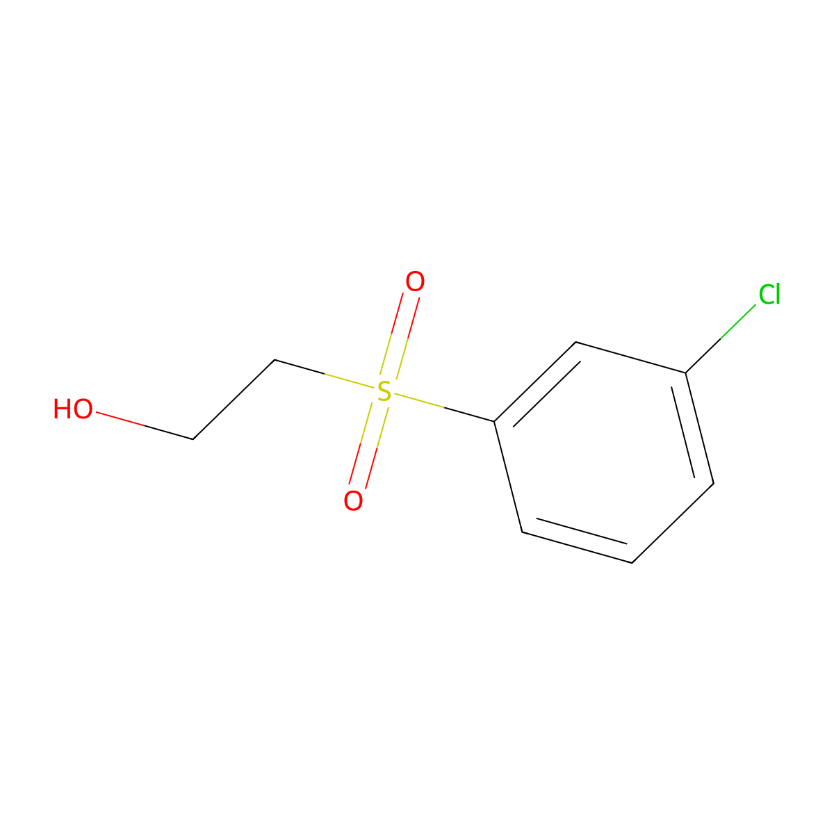 3-Chlorophenylsulfonylethanol molecular structure, CAS 107737-88-2