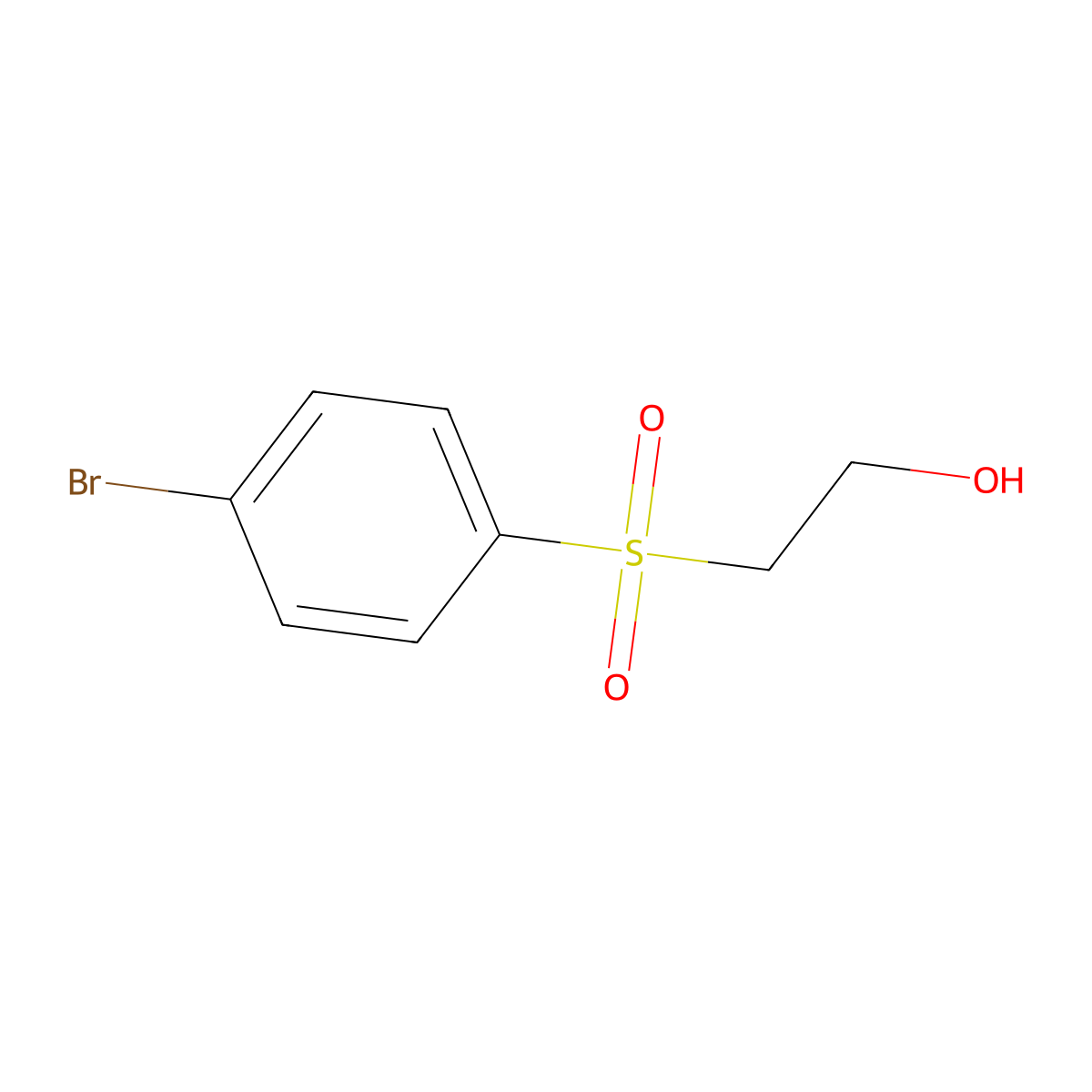 2-(4-Bromobenzenesulfonyl)ethan-1-ol molecular structure, CAS 107737-89-3