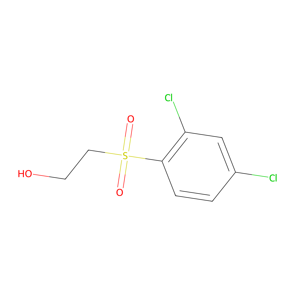 2,4-Dichlorophenylsulfonylethanol molecular structure, CAS 107737-90-6
