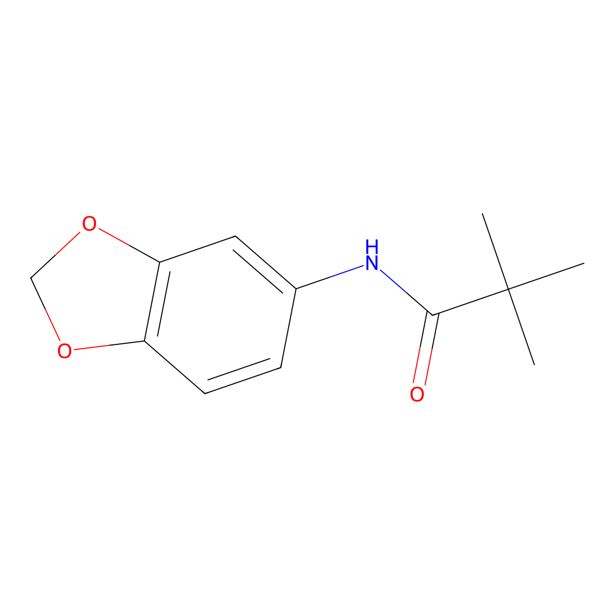 N-(1,3-benzodioxol-5-yl)-2,2-dimethylpropanamide molecular structure, CAS 107738-29-4