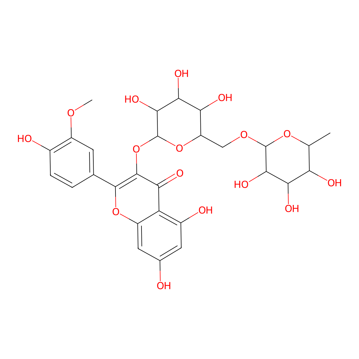 Isorhamnetin 3-O-robinoside molecular structure, CAS 107740-46-5