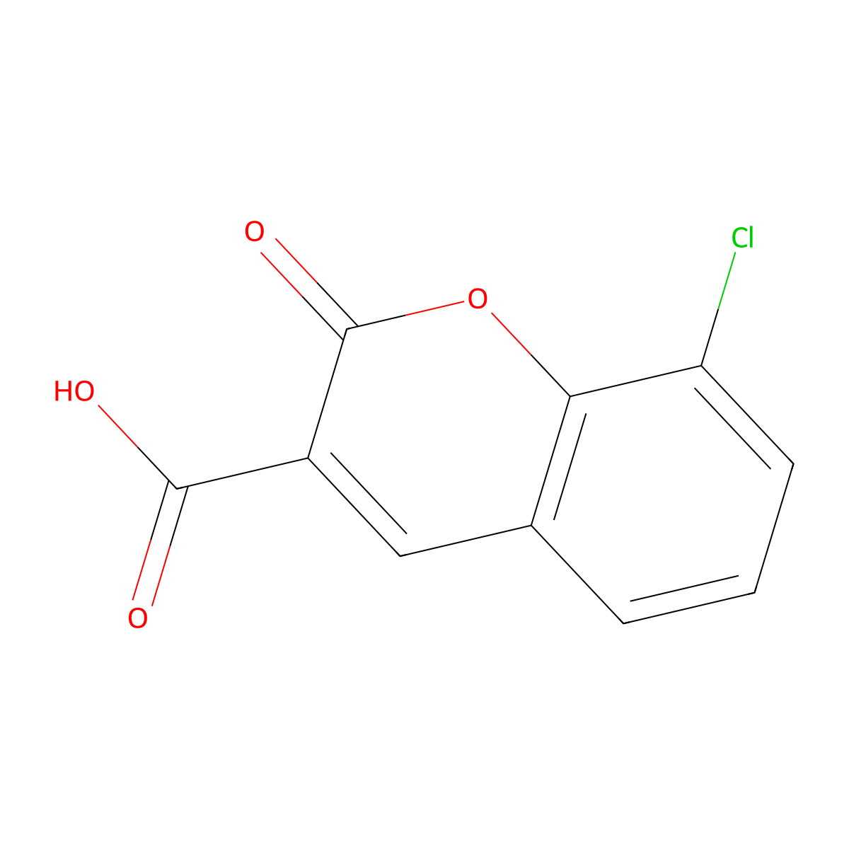 8-Chloro-2-oxo-2H-chromene-3-carboxylic acid molecular structure, CAS 107747-67-1